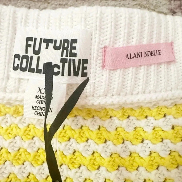 NWT Future Collective Alani Noelle• Womens Crochet Checkered Mini Skirt size XXL - Picture 10 of 11